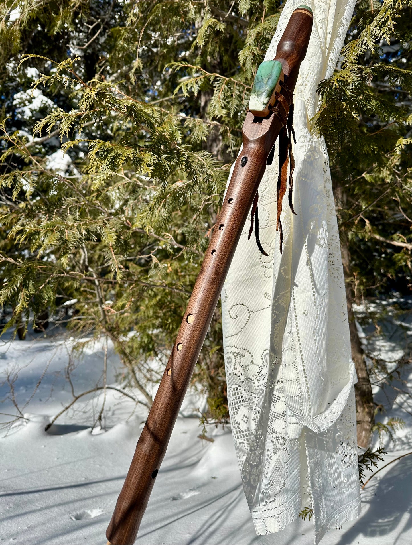 D bass flute Black walnut