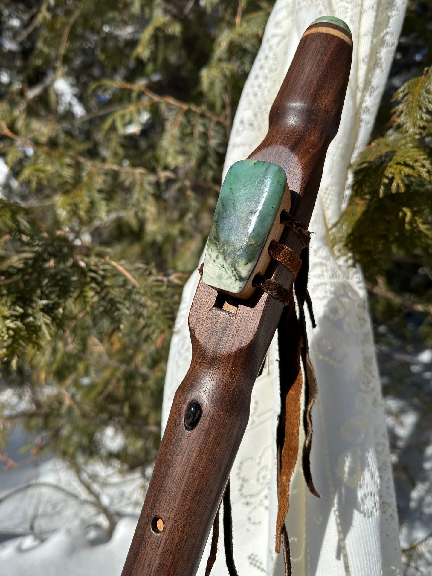 D bass flute Black walnut